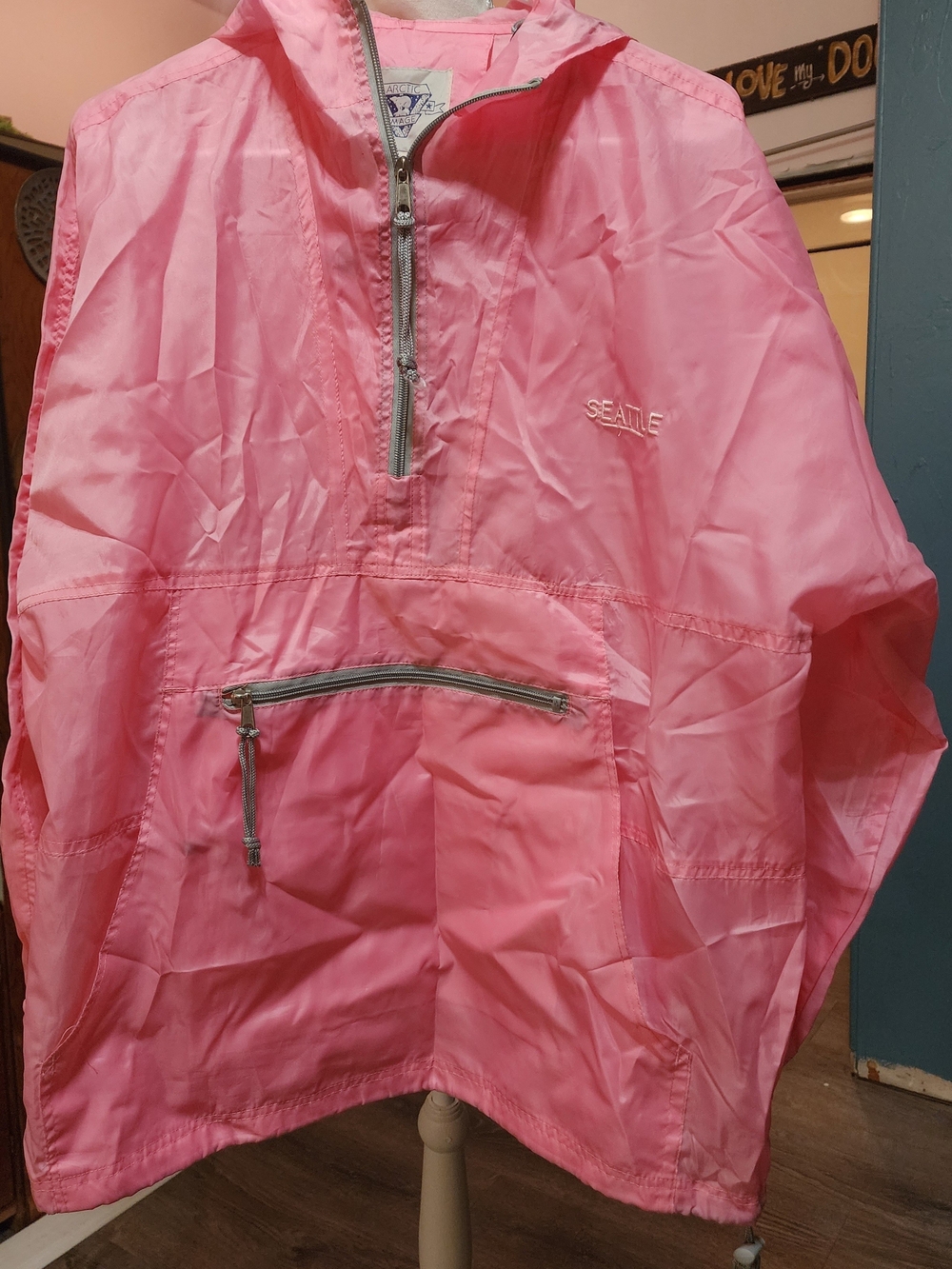 Pink Women's Windbreaker Jacket Sz Med